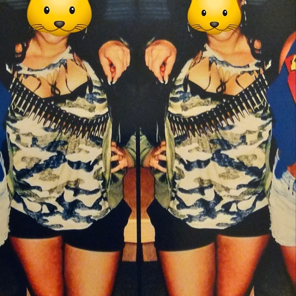 Distressed faded camo print tank - Picture 4 of 10